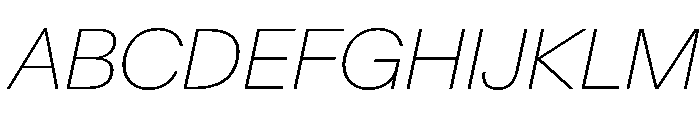 BaikalVAR ThinItalic Instance 0943d493 Font UPPERCASE
