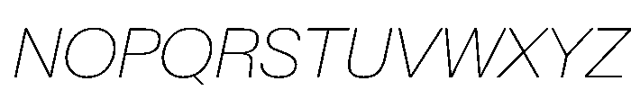 BaikalVAR ThinItalic Instance 0943d493 Font UPPERCASE