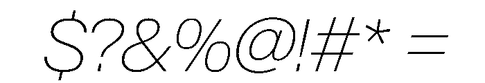 BaikalVAR ThinItalic Instance Font OTHER CHARS