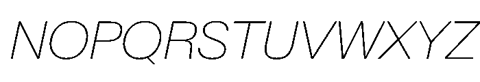 BaikalVAR ThinItalic Instance Font UPPERCASE