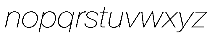 BaikalVAR ThinItalic Instance Font LOWERCASE