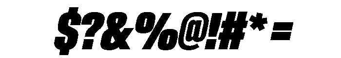 BaikalVAR UltraCondensedBlackItalic Instance Font OTHER CHARS