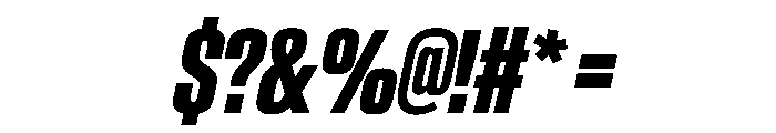 BaikalVAR UltraCondensedBoldItalic Instance Font OTHER CHARS