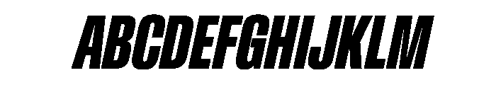 BaikalVAR UltraCondensedBoldItalic Instance Font UPPERCASE