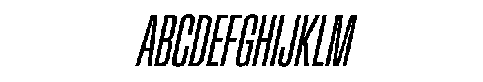 BaikalVAR UltraCondensedBookItalic Instance Font UPPERCASE