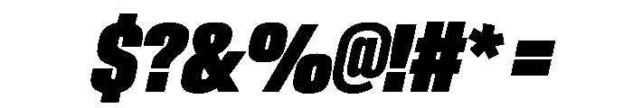 BaikalVAR UltraCondensedExtraBlackItalic Instance Font OTHER CHARS