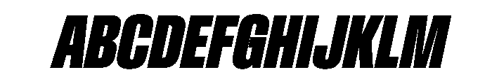 BaikalVAR UltraCondensedExtraBoldItalic Instance Font UPPERCASE