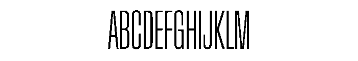 BaikalVAR UltraCondensedExtraLight Instance Font UPPERCASE