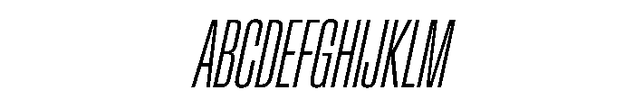BaikalVAR UltraCondensedExtraLightItalic Instance Af2a74b1 Font UPPERCASE