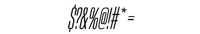 BaikalVAR UltraCondensedExtraLightItalic Instance Font OTHER CHARS