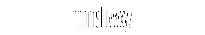 BaikalVAR UltraCondensedHairline Instance 00388ddf Font LOWERCASE