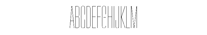 BaikalVAR UltraCondensedHairline Instance Font UPPERCASE