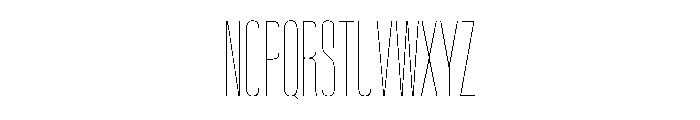 BaikalVAR UltraCondensedHairline Instance Font UPPERCASE