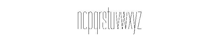 BaikalVAR UltraCondensedHairline Instance Font LOWERCASE