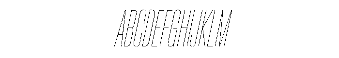 BaikalVAR UltraCondensedHairlineItalic Instance 4a17d0c8 Font UPPERCASE