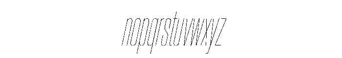 BaikalVAR UltraCondensedHairlineItalic Instance 4a17d0c8 Font LOWERCASE