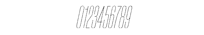 BaikalVAR UltraCondensedHairlineItalic Instance Font OTHER CHARS