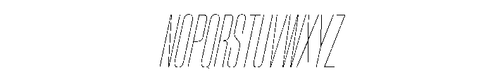 BaikalVAR UltraCondensedHairlineItalic Instance Font UPPERCASE