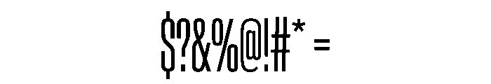 BaikalVAR UltraCondensedLight Instance Font OTHER CHARS