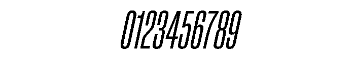 BaikalVAR UltraCondensedLightItalic Instance Font OTHER CHARS
