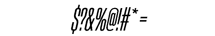 BaikalVAR UltraCondensedLightItalic Instance Font OTHER CHARS