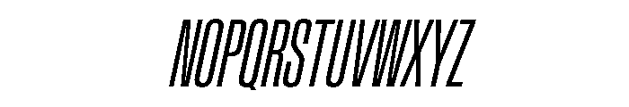 BaikalVAR UltraCondensedLightItalic Instance Font UPPERCASE