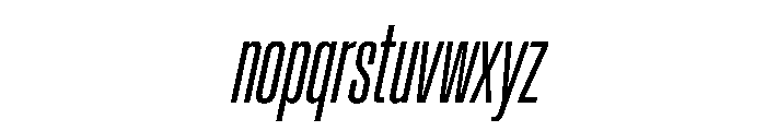 BaikalVAR UltraCondensedLightItalic Instance Font LOWERCASE