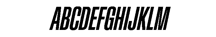 BaikalVAR UltraCondensedMediumItalic Instance Ae22b34a Font UPPERCASE