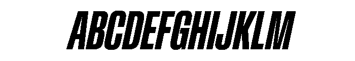 BaikalVAR UltraCondensedSemiBoldItalic Instance Font UPPERCASE
