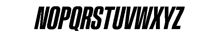 BaikalVAR UltraCondensedSemiBoldItalic Instance Font UPPERCASE