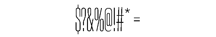 BaikalVAR UltraCondensedThin Instance Font OTHER CHARS