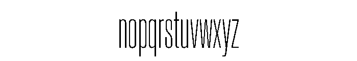 BaikalVAR UltraCondensedThin Instance Font LOWERCASE
