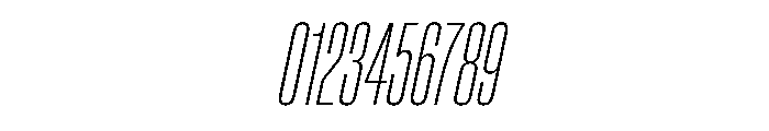 BaikalVAR UltraCondensedThinItalic Instance Font OTHER CHARS