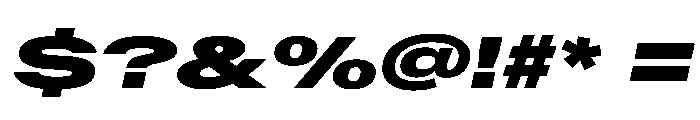 BaikalVAR UltraExpandedBlackItalic Instance Font OTHER CHARS