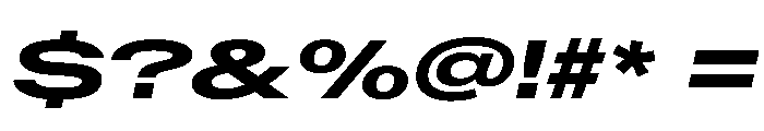 BaikalVAR UltraExpandedBoldItalic Instance Font OTHER CHARS