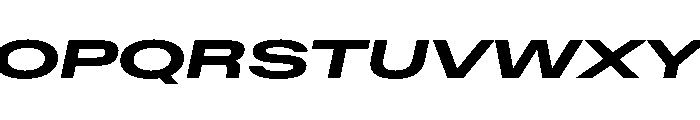 BaikalVAR UltraExpandedBoldItalic Instance Font UPPERCASE