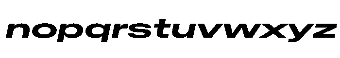 BaikalVAR UltraExpandedBoldItalic Instance Font LOWERCASE