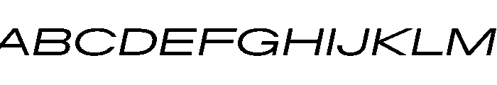 BaikalVAR UltraExpandedBookItalic Instance Font UPPERCASE