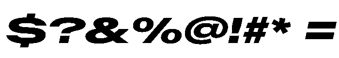 BaikalVAR UltraExpandedExtraBoldItalic Instance Font OTHER CHARS