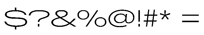 BaikalVAR UltraExpandedExtraLight Instance Font OTHER CHARS
