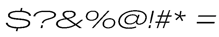 BaikalVAR UltraExpandedExtraLightItalic Instance Font OTHER CHARS