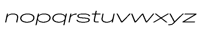BaikalVAR UltraExpandedExtraLightItalic Instance Font LOWERCASE
