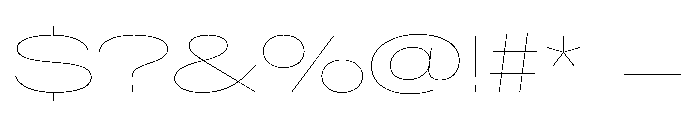 BaikalVAR UltraExpandedHairline Instance Font OTHER CHARS