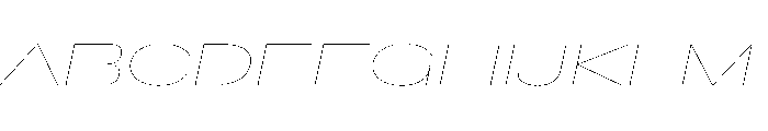 BaikalVAR UltraExpandedHairlineItalic Instance Db7a396e Font UPPERCASE
