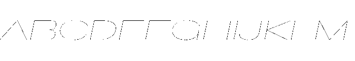 BaikalVAR UltraExpandedHairlineItalic Instance Font UPPERCASE