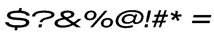 BaikalVAR UltraExpandedItalic Instance Font OTHER CHARS