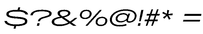 BaikalVAR UltraExpandedLightItalic Instance Font OTHER CHARS
