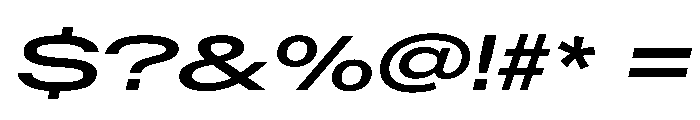 BaikalVAR UltraExpandedMediumItalic Instance Font OTHER CHARS