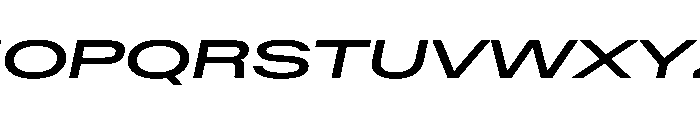 BaikalVAR UltraExpandedMediumItalic Instance Font UPPERCASE