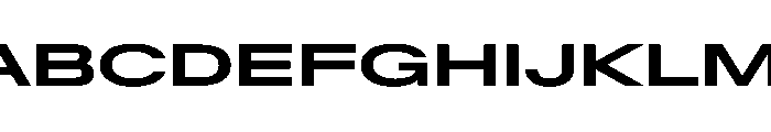 BaikalVAR UltraExpandedSemiBold Instance Font UPPERCASE